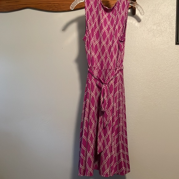 Purple & Gray Faux Wrap Dress - Picture 2 of 4